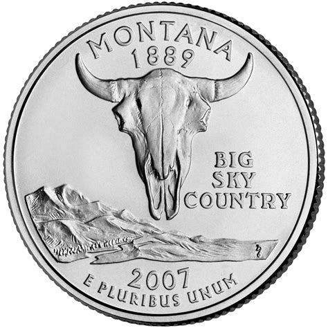 USA ¼ <b>dollar</b>, 2007 <b>Montana</b> State <b>Quarter</b>. . Quarter dollar montana 1889 value